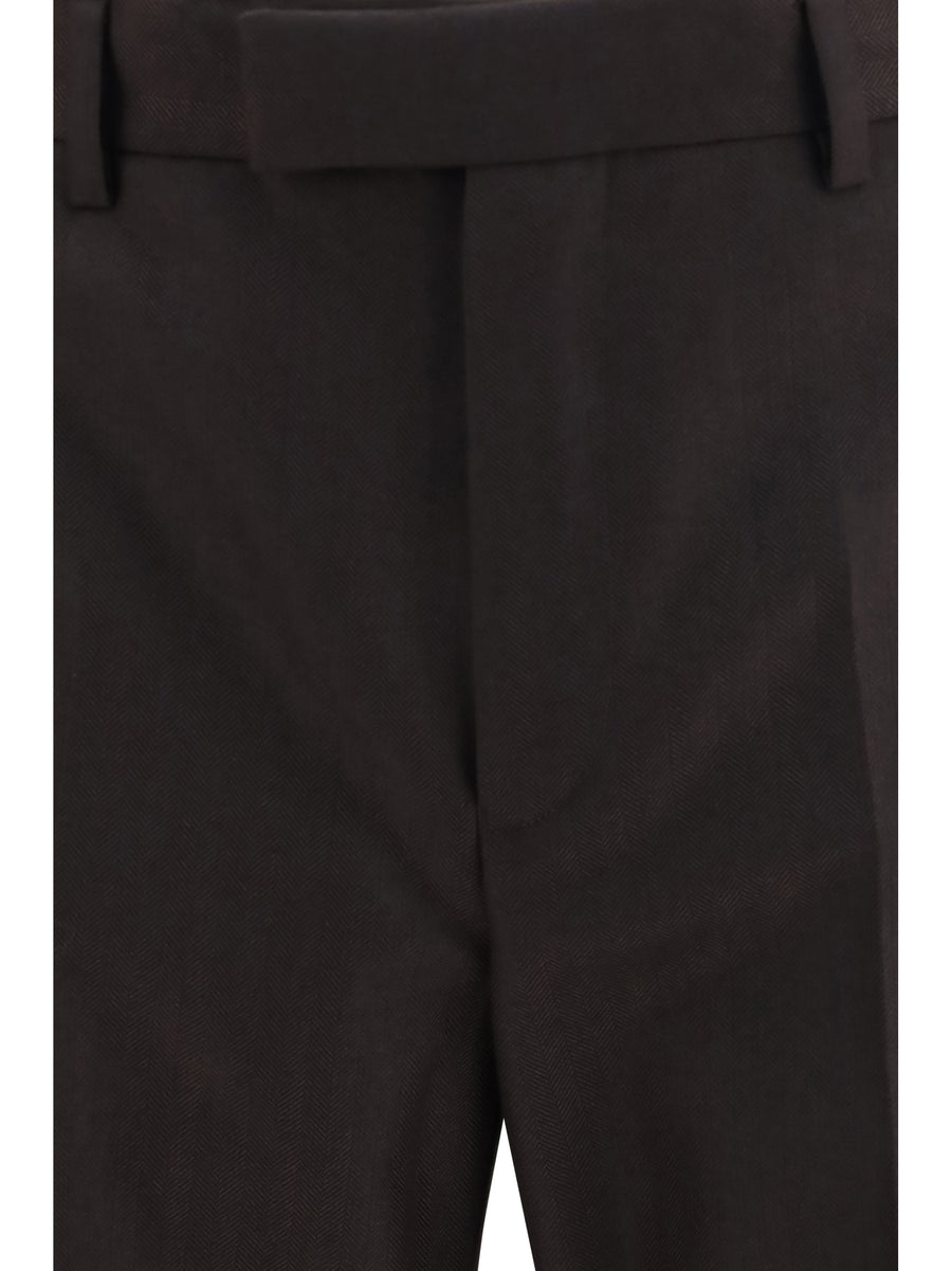Wool Suit Chevron Dark Brown (ovis Aries) Suits