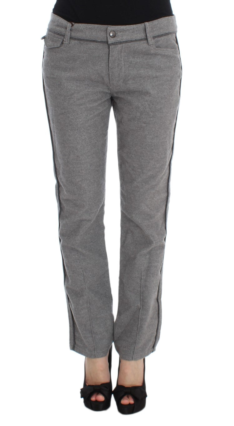 Ermanno Scervino 100% Cotton trousers in gray