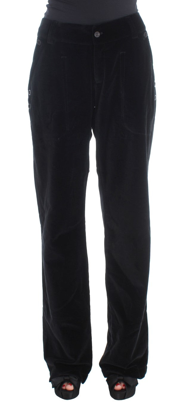 Ermanno Scervino 100% Cotton trousers in black