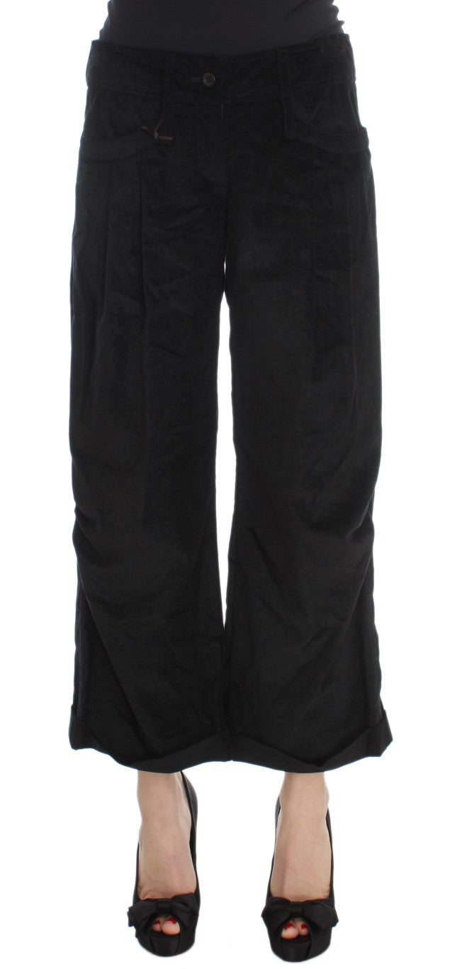 Ermanno Scervino 100% Cotton trousers in black