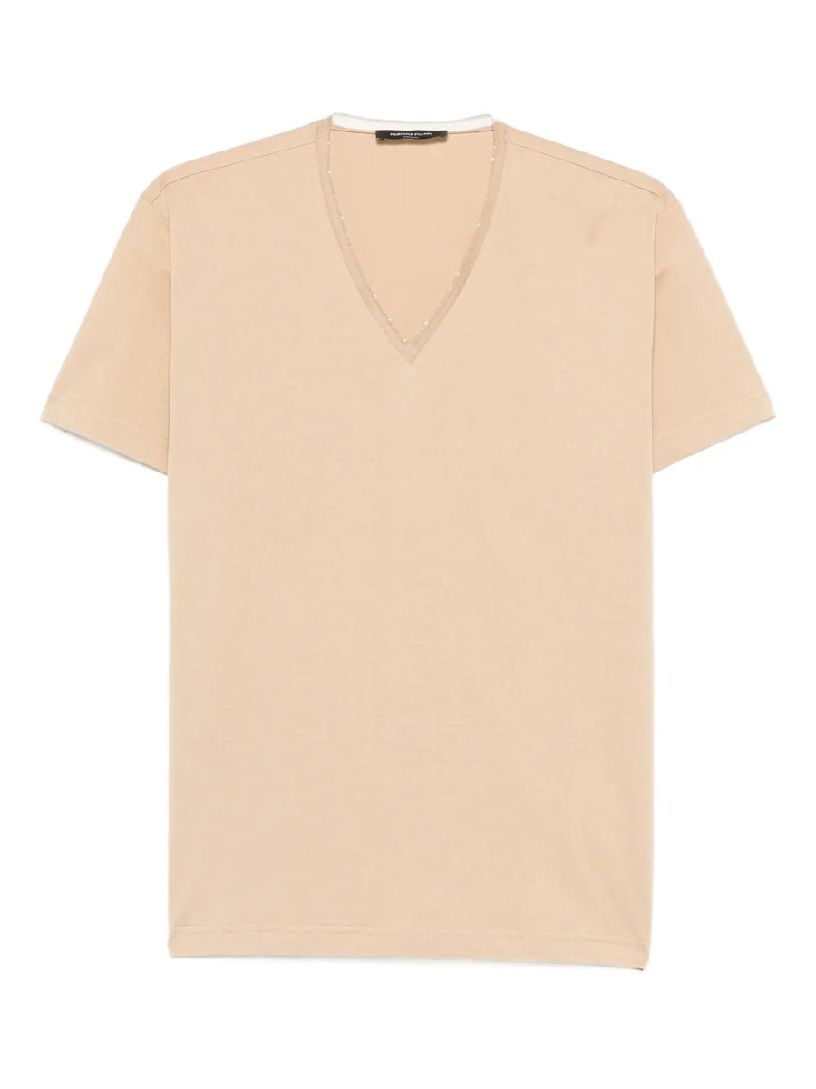 Fabiana Filippi Cotton 100% t-shirt in beige