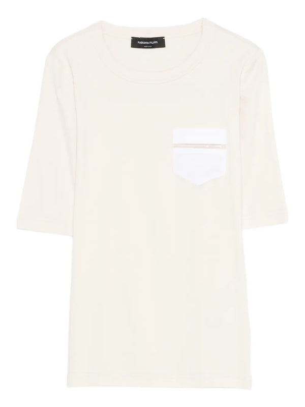 Fabiana Filippi Cotton 94% t-shirt in white