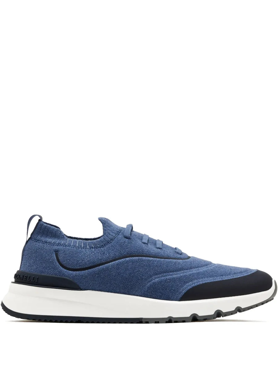 Brunello Cucinelli Outer: Fabric 100% sneaker in blue
