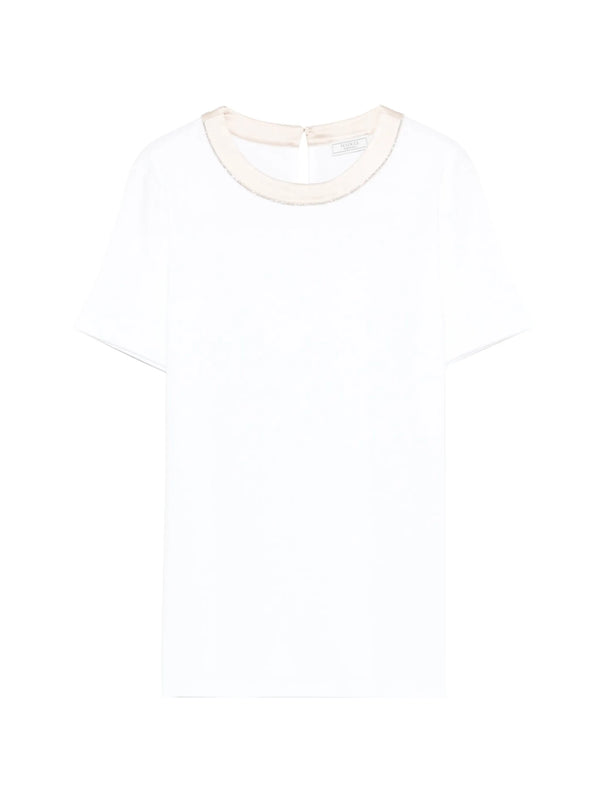 Peserico Cotton 94% t-shirt in white