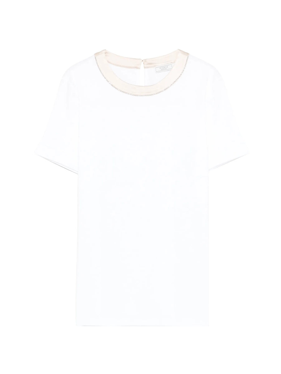 Peserico Cotton 94% t-shirt in white