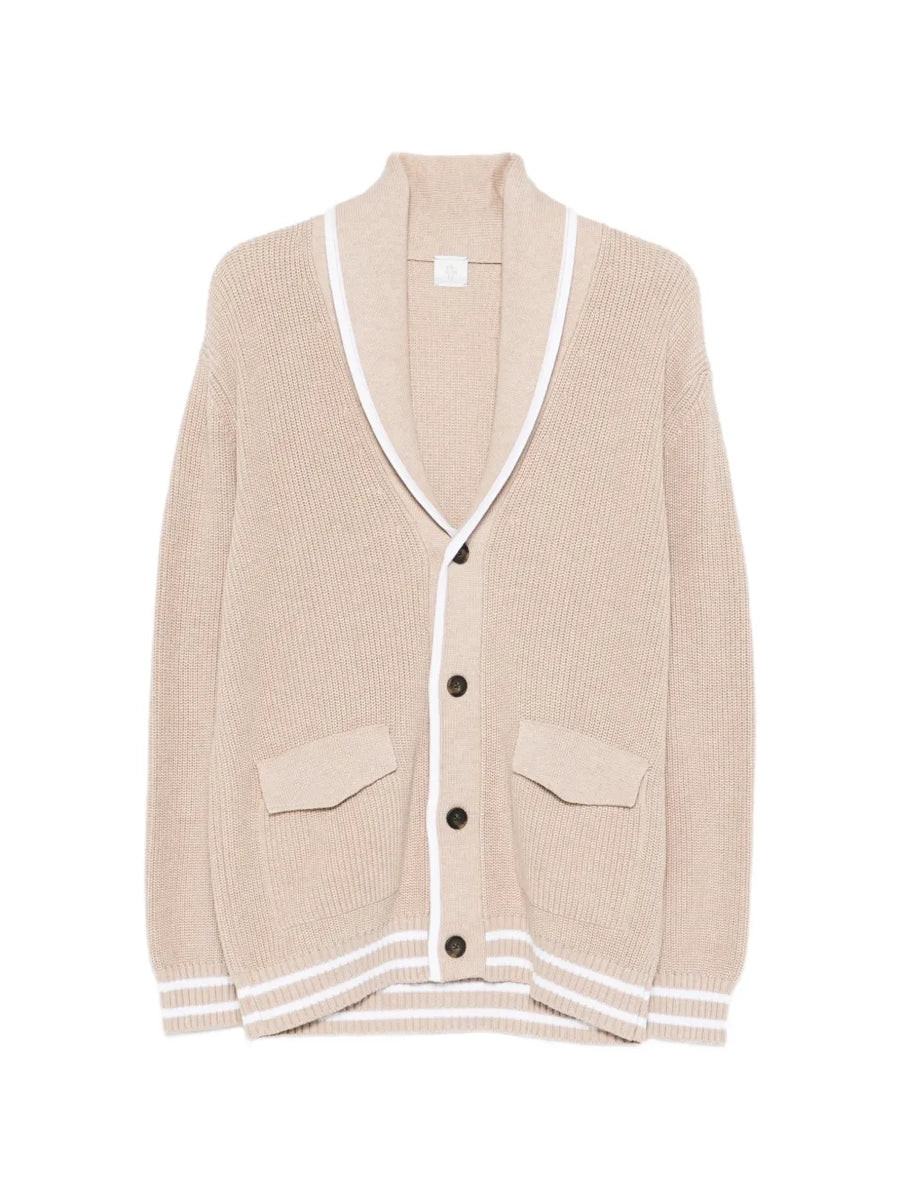 Eleventy Cotton 100% cardigan in sand beige