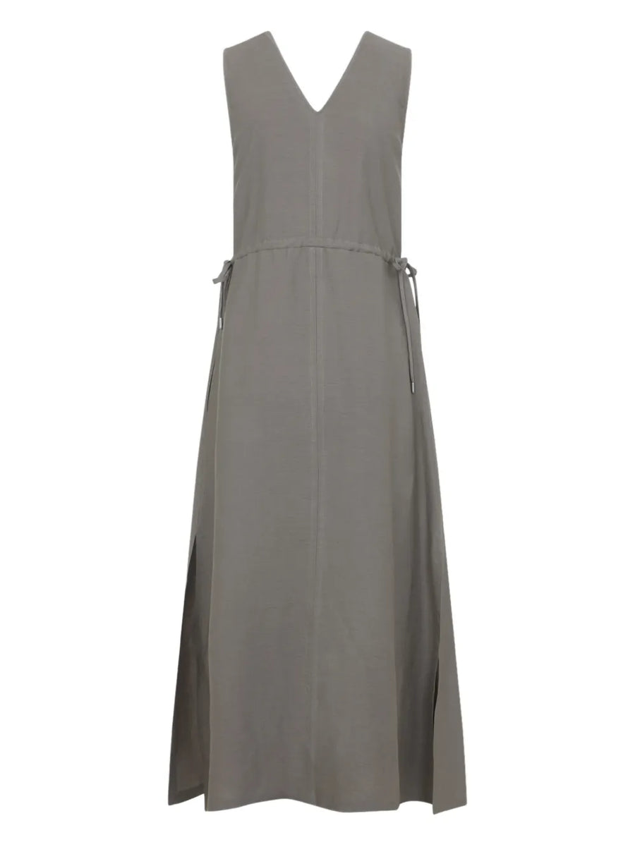 Peserico Linen/Flax 60% dress in gray