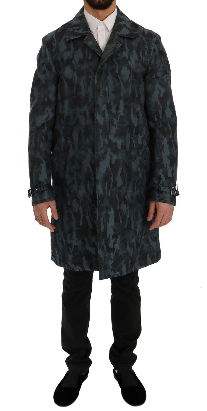 Dolce & Gabbana 58% Hemp trench coat in blue