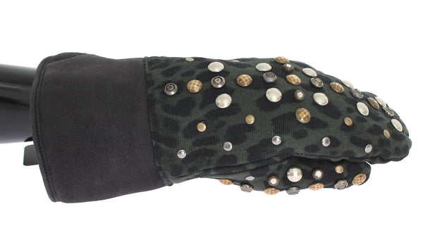 Dolce & Gabbana Wool Merino Shearling glove in gray