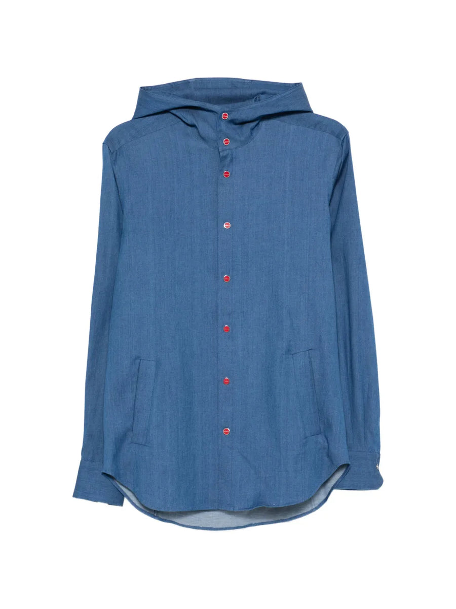 Kiton Cotton 96% shirt in blue