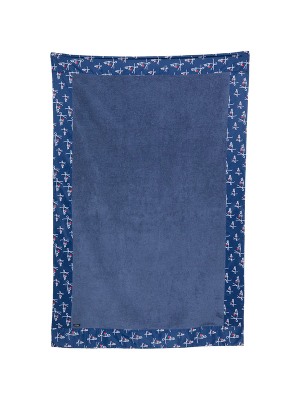 Kiton Cotton 100% beach towel in blue