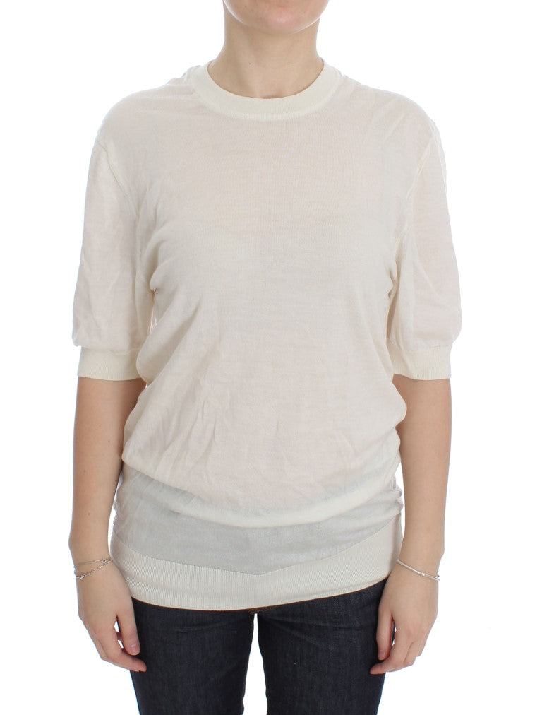 Dolce & Gabbana 100% cashmere sweater in white