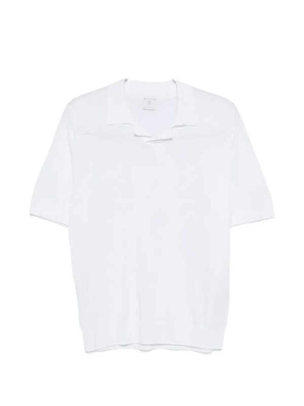 Eleventy Cotton 50% polo in white