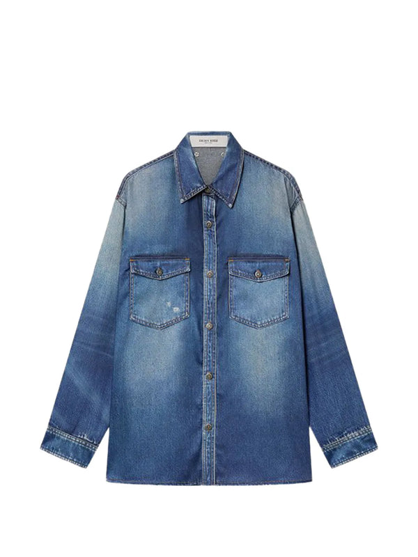 Golden Goose Polyester 100% shirt in blue