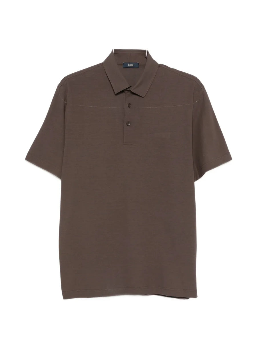 Herno Cotton 100% polo shirt in brown