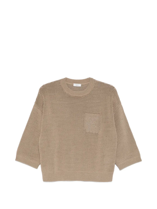 Peserico Cotton 100% sweater in beige