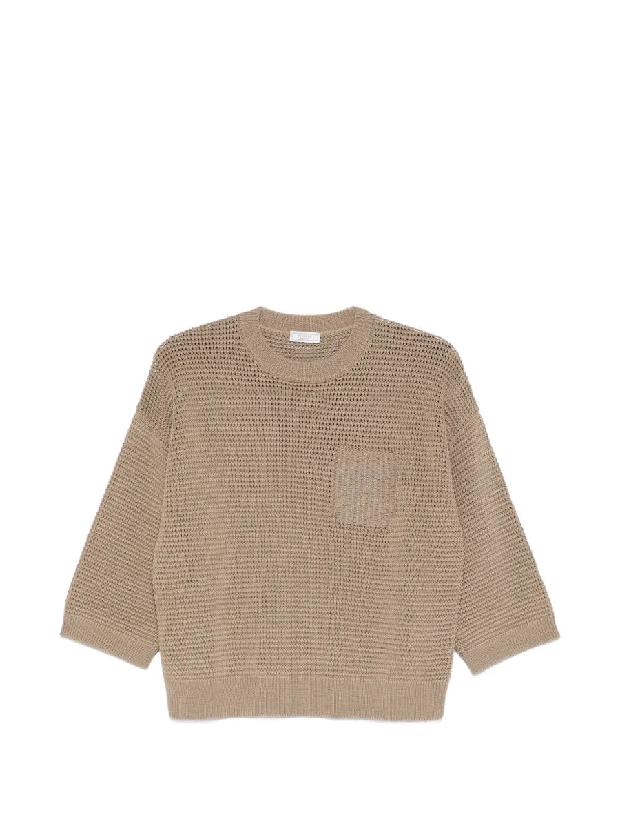Peserico Cotton 100% sweater in beige