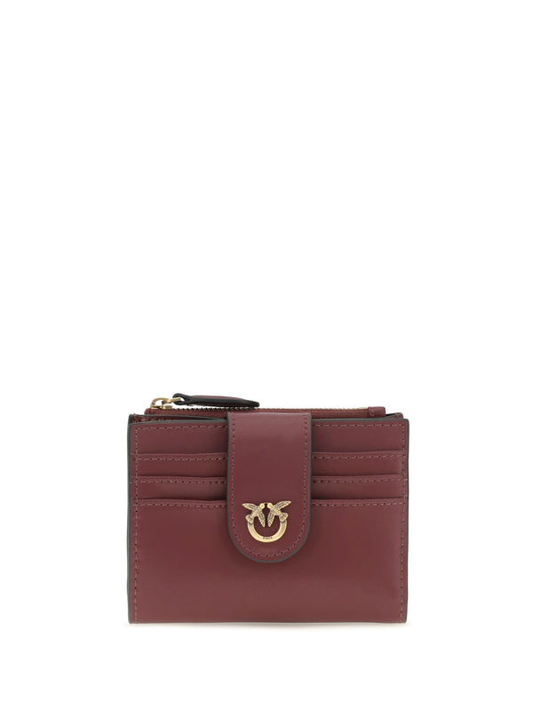 Wallet With Logo Ribes Intenso-antique Gold Calf Leather Bos Taurus