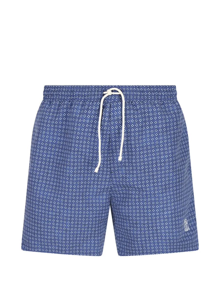 Brunello Cucinelli Polyester 100% swim shorts in blue