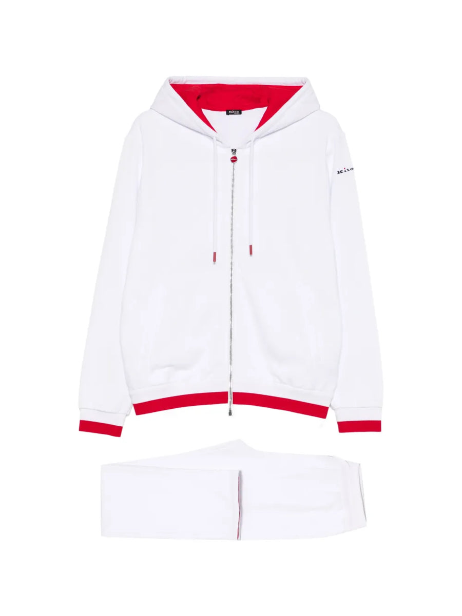 Kiton Cotton 100% tracksuit in white