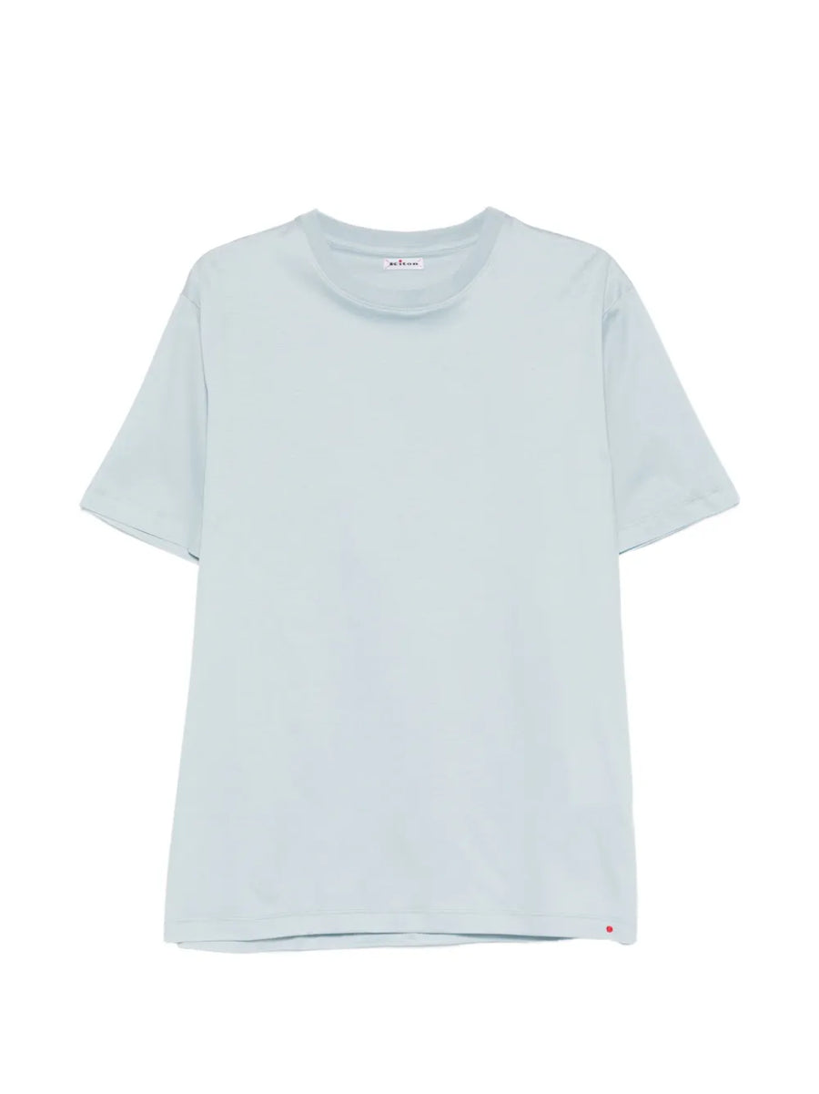 Kiton Cotton 100% t-shirt in light blue