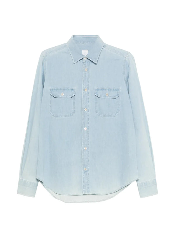 Eleventy Cotton shirt in light blue