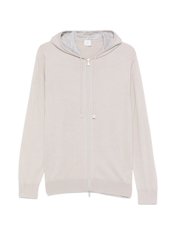 Eleventy Wool 70% hoodie in beige