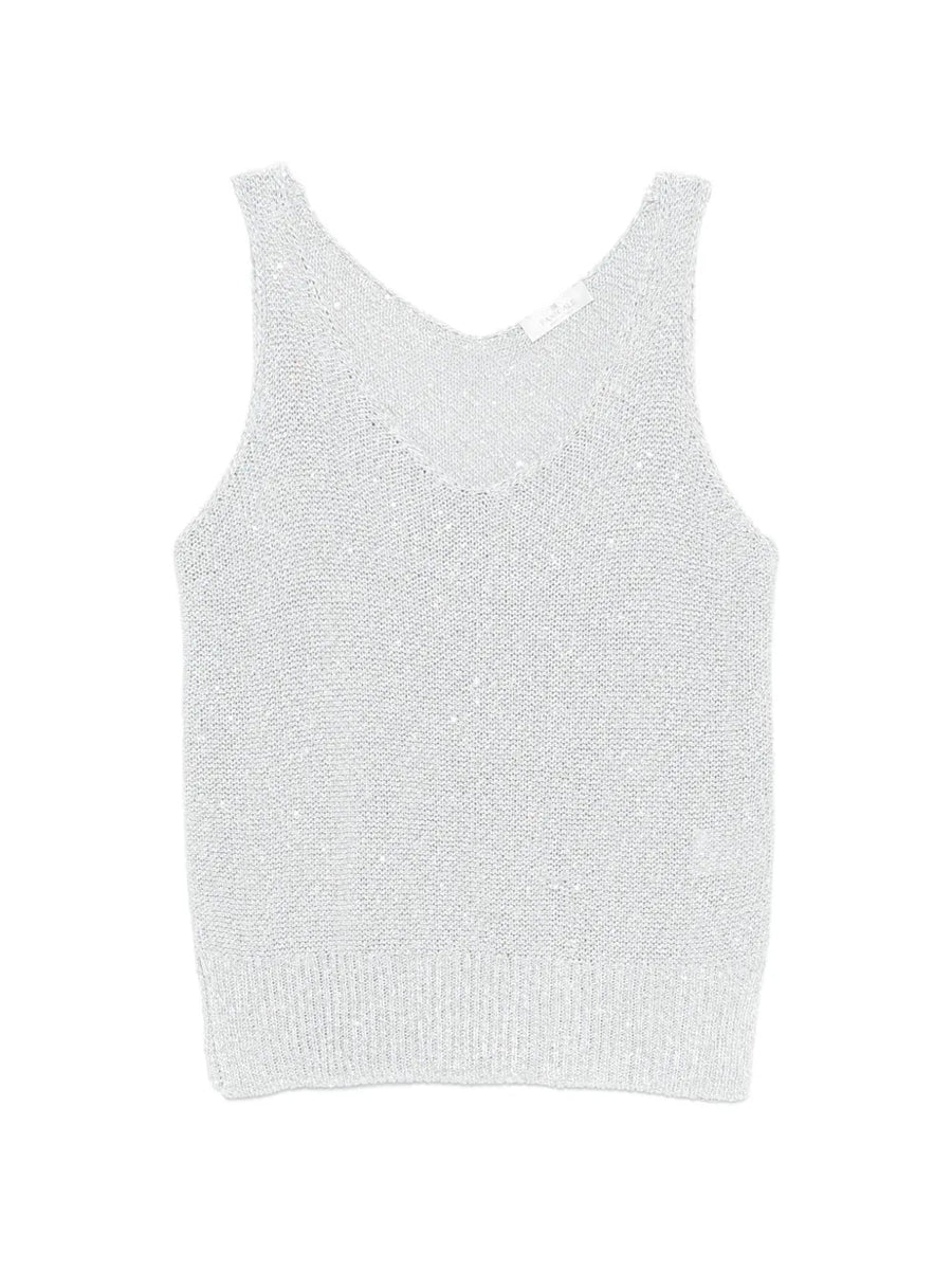 Panicale Polyester 46% tank top in white