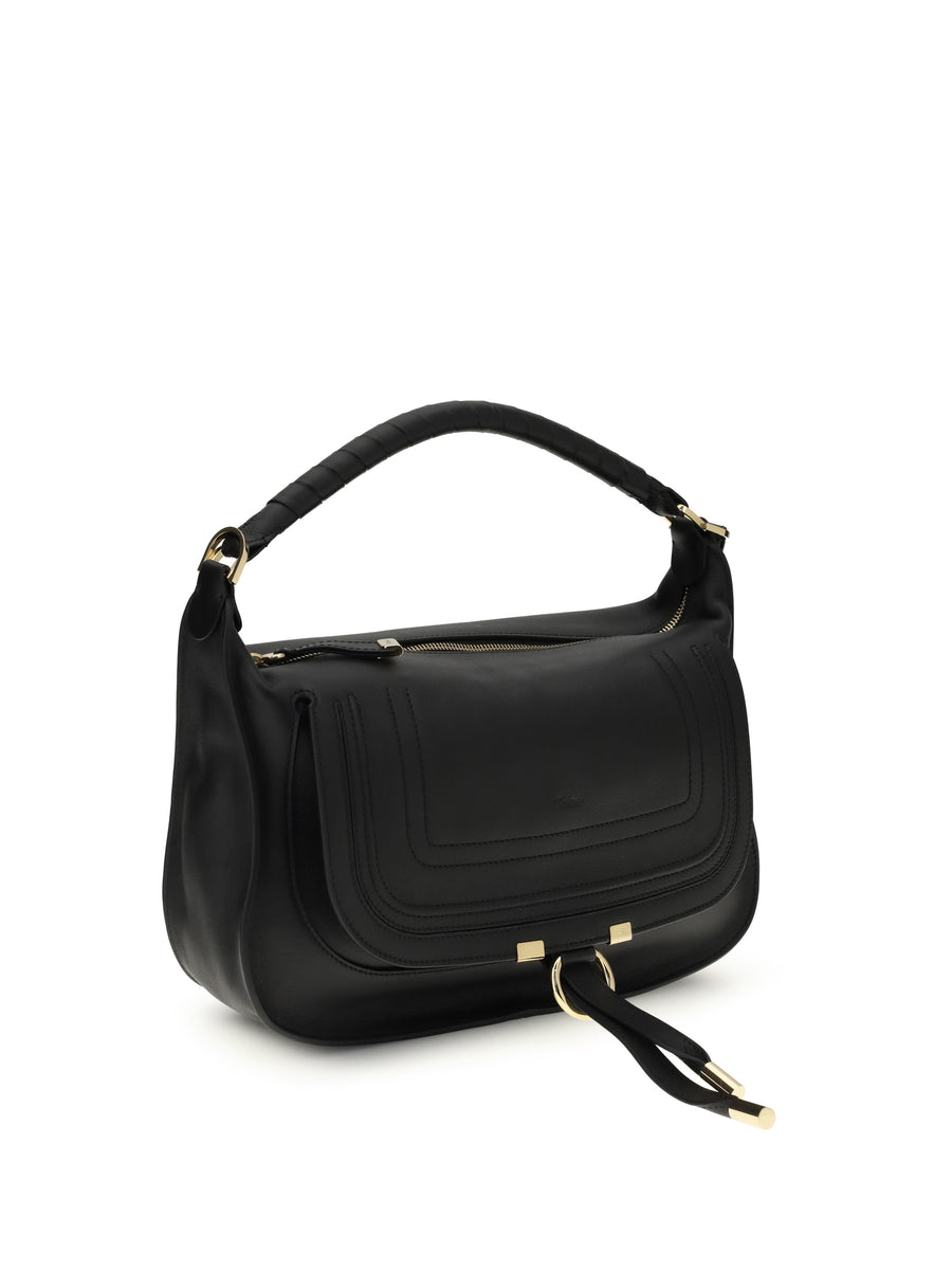 Shoulder Bag Marcie Black Calf Leather