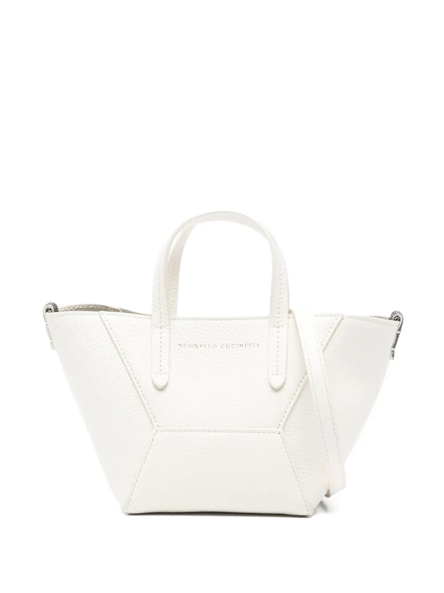 Brunello Cucinelli Calf Leather 100% tote bag in white