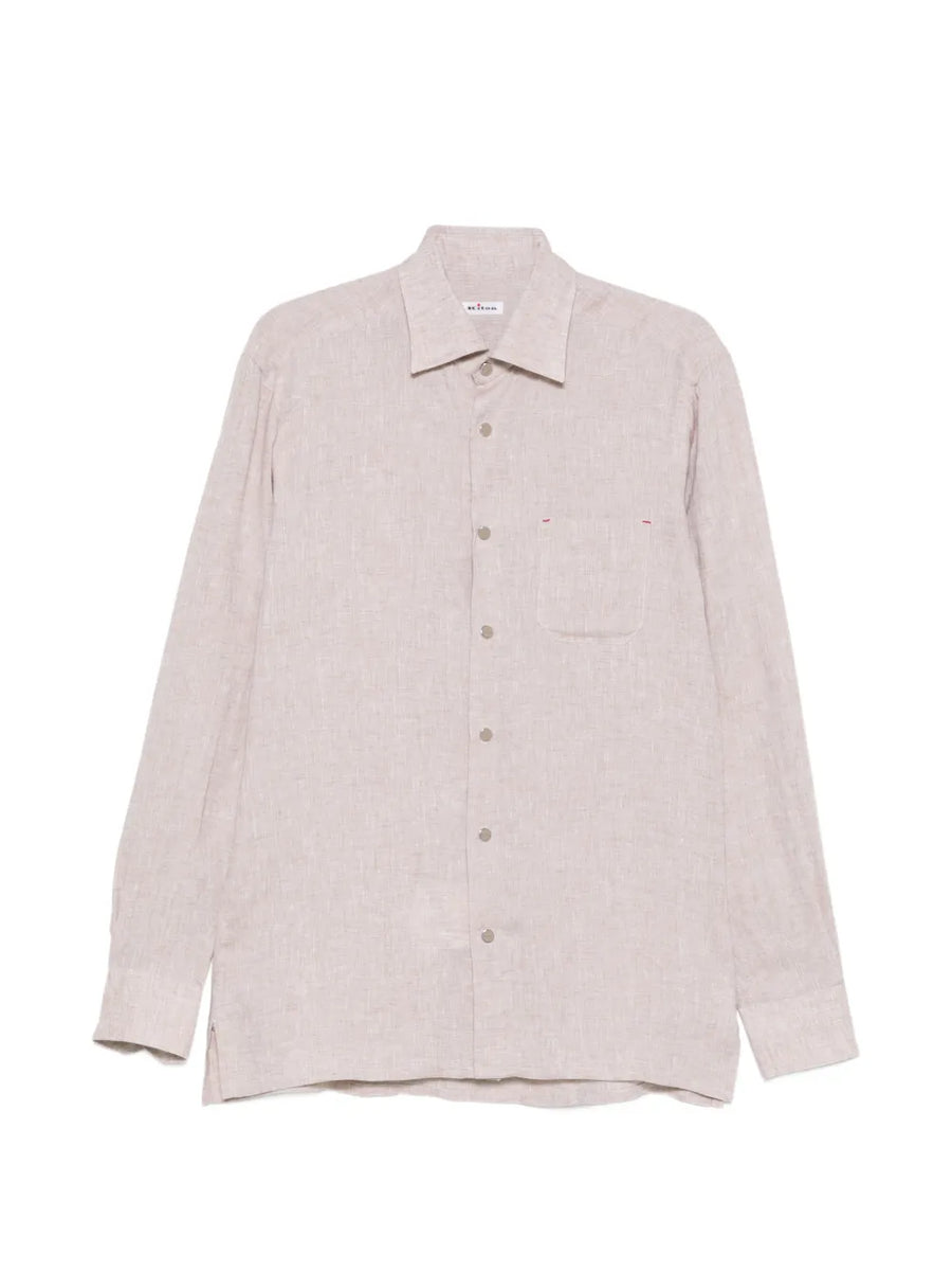 Kiton Linen 100% shirt in beige