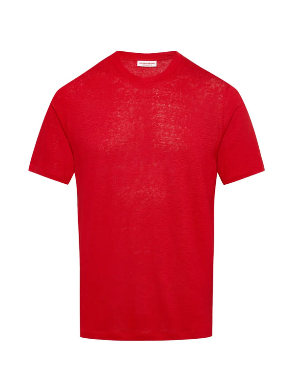 Orlebar Brown Linen 96% t-shirt in red