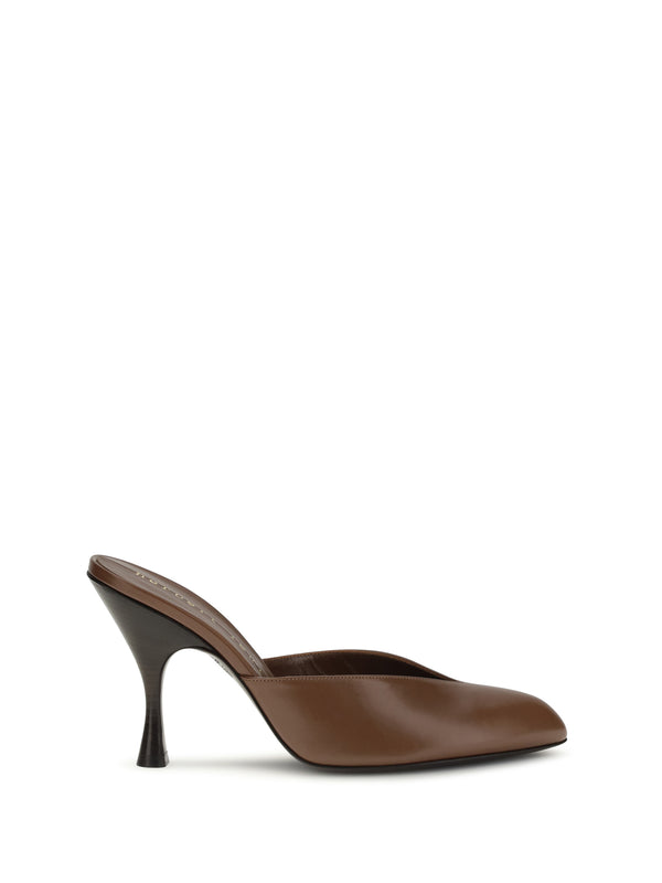 Herbert Levine 100% Calf Leather Bos Taurus mule in brown