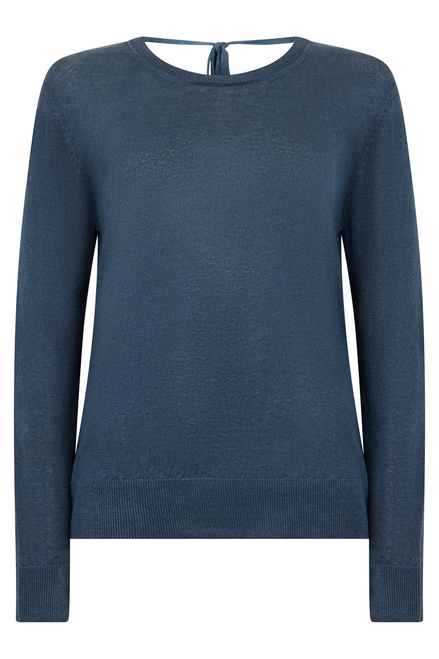 Linen Sweater Marine Blue