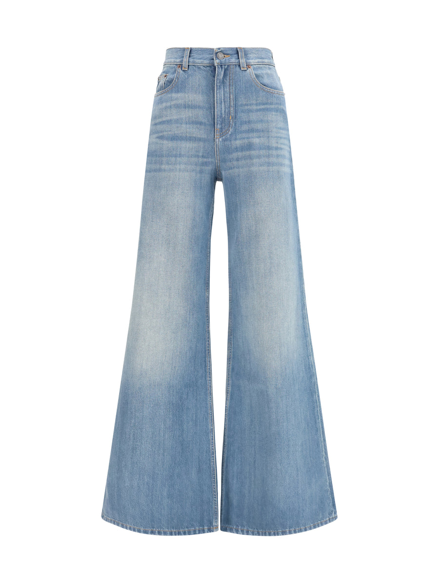 High-Rise Wide-Leg Denim Jeans Pacific Coast Cotton