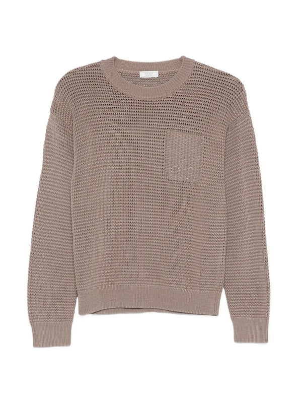 Peserico Cotton 100% sweater in taupe