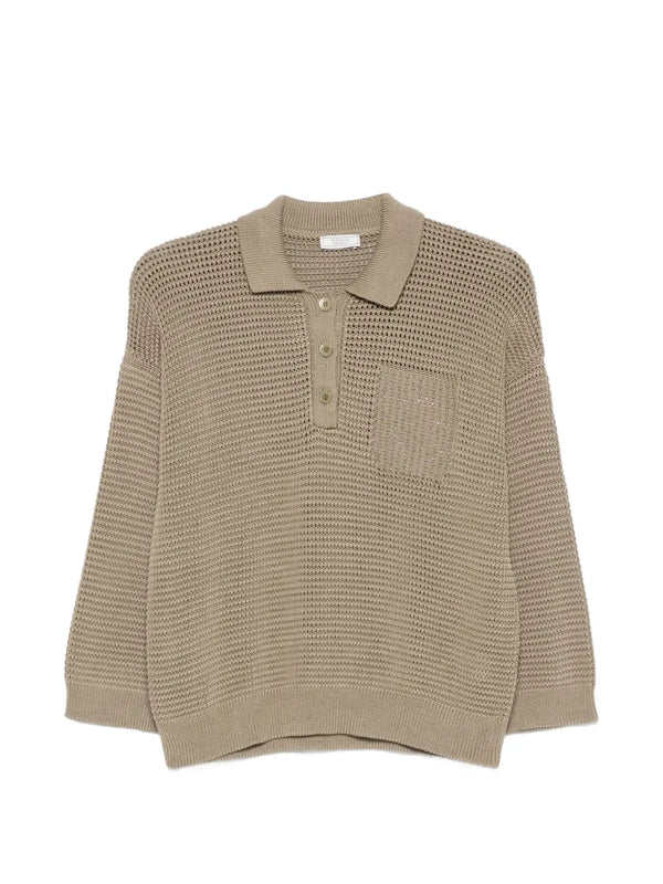 Peserico Cotton 100% polo shirt in beige