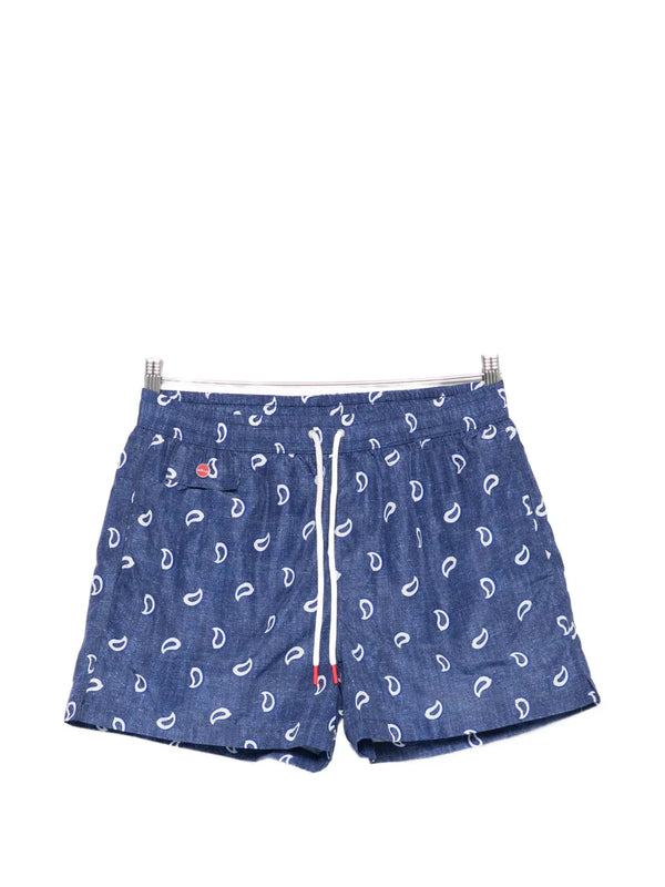 Kiton Polyester 100% swim shorts in blue