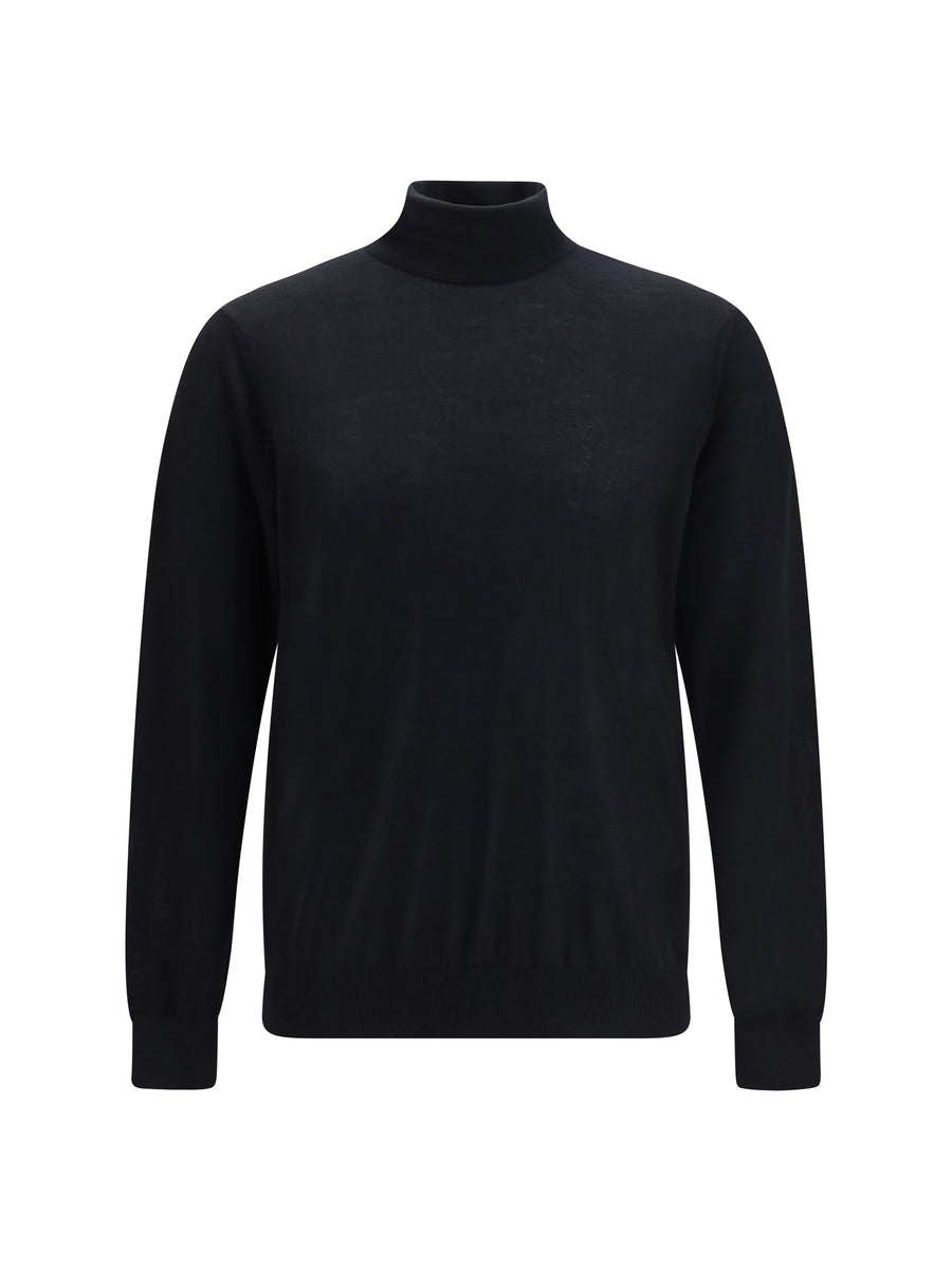 Sweater High-Collar Cashmere Black (capra Hircus)