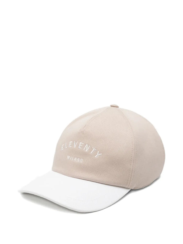 Eleventy Cotton 96% baseball cap in beige