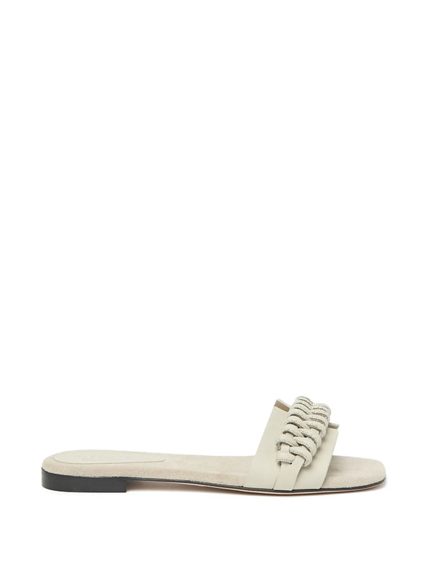 Peserico Outer: Calf Leather 100% slides in beige