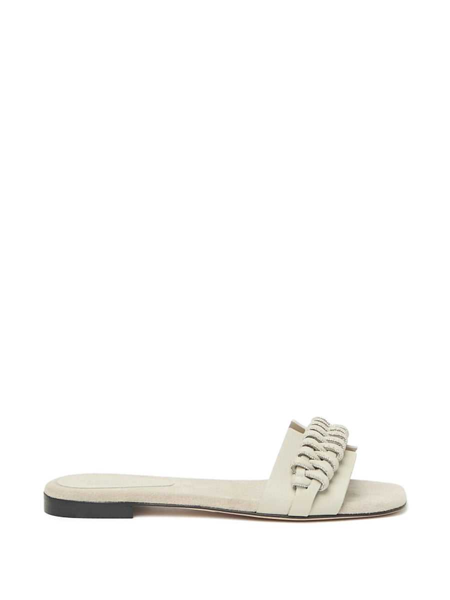 Peserico Outer: Calf Leather 100% slides in beige