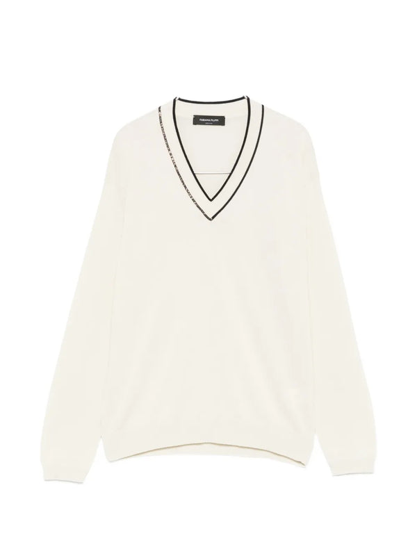 Fabiana Filippi Cotton 100% sweater in off-white