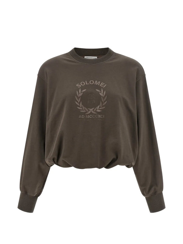 Brunello Cucinelli Cotton sweatshirt in taupe