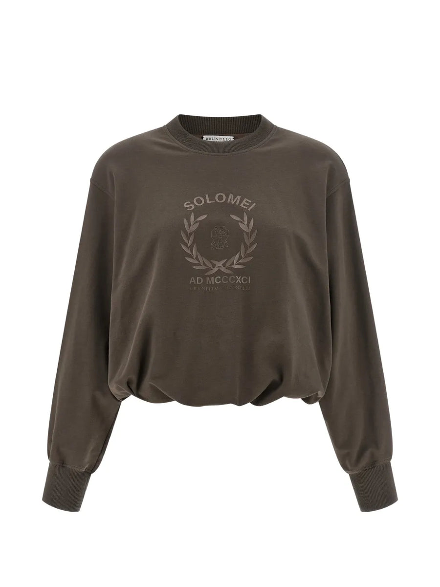 Brunello Cucinelli Cotton sweatshirt in taupe