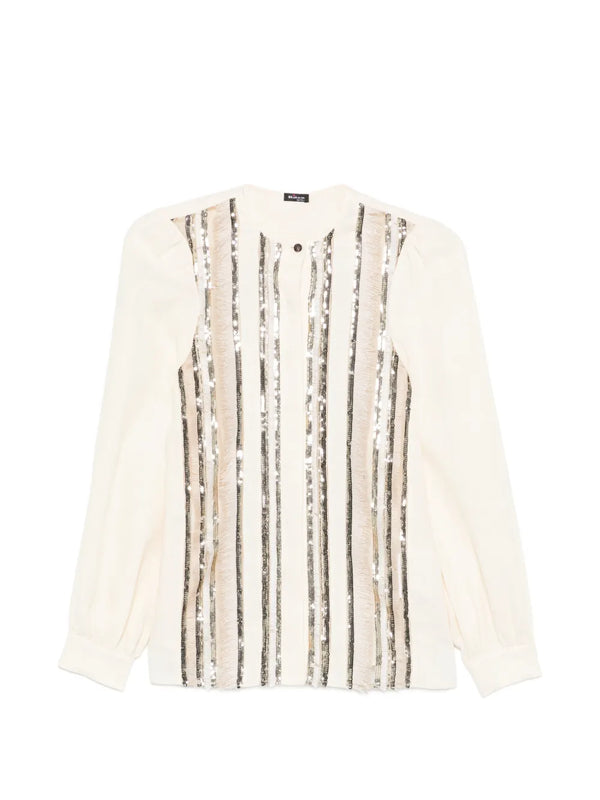Kiton Linen 100% blouse in off-white