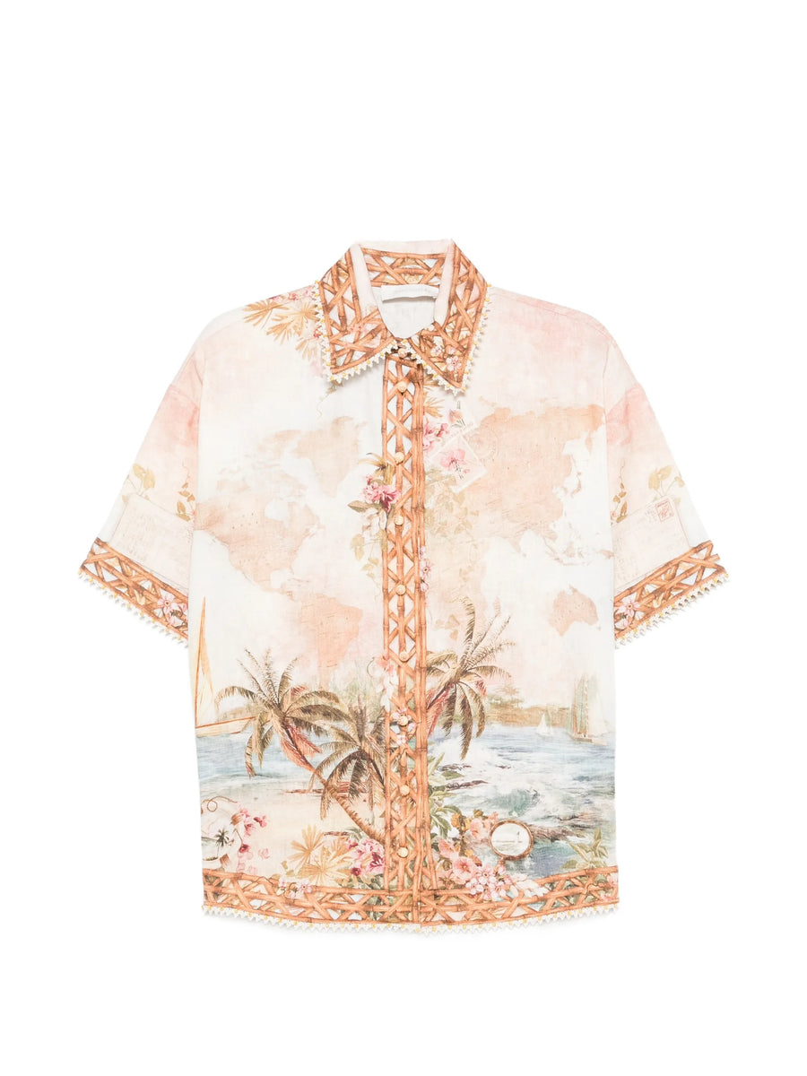 Zimmermann Linen 100% shirt in cream