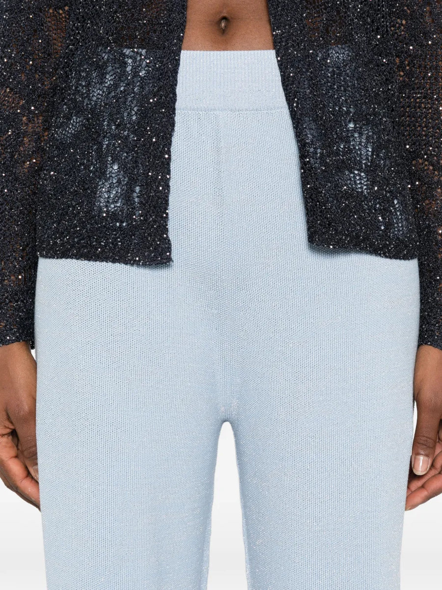 Fabiana Filippi Cotton 75% trousers in light blue