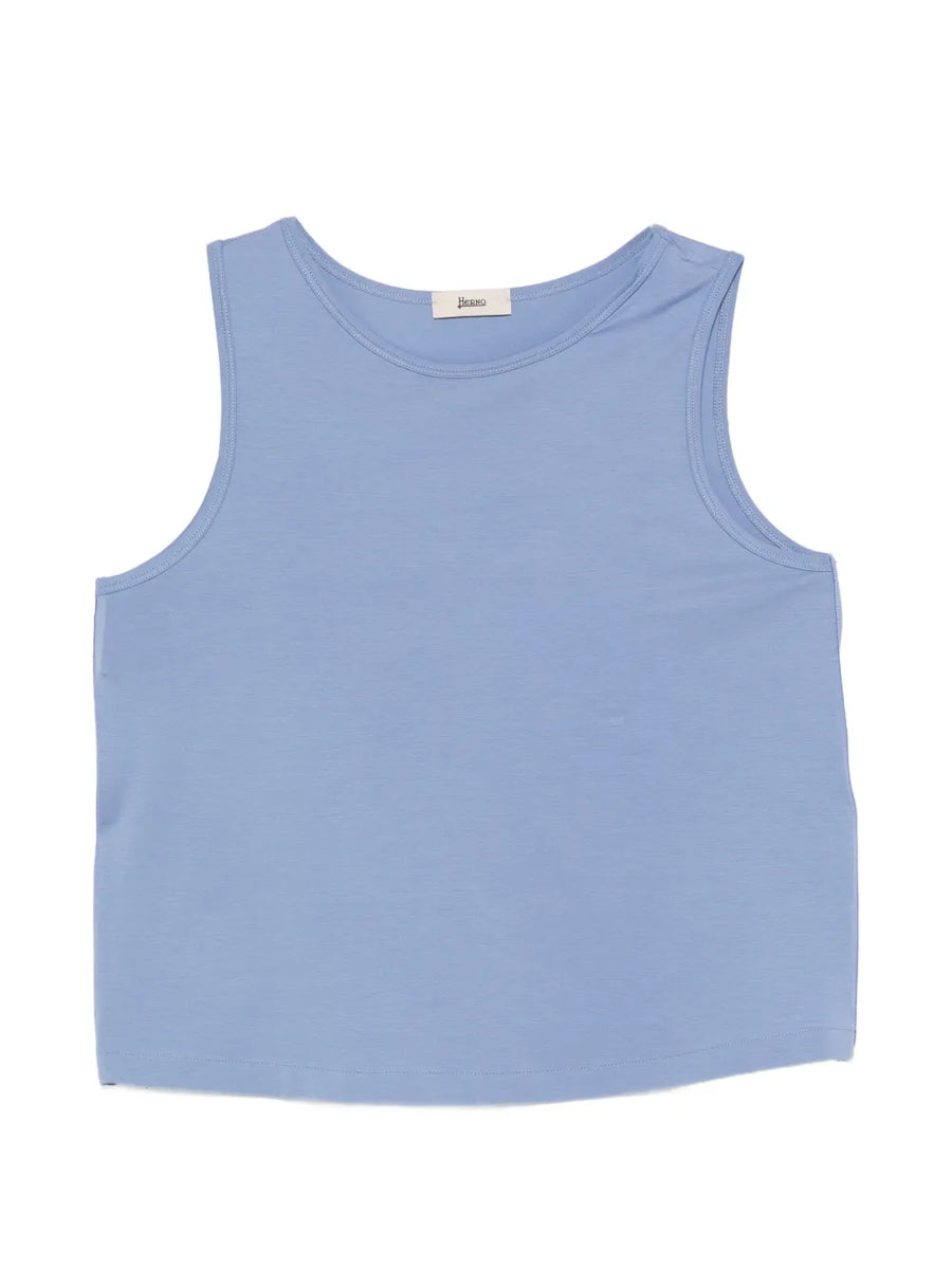 Herno Cotton 92% tank top in blue
