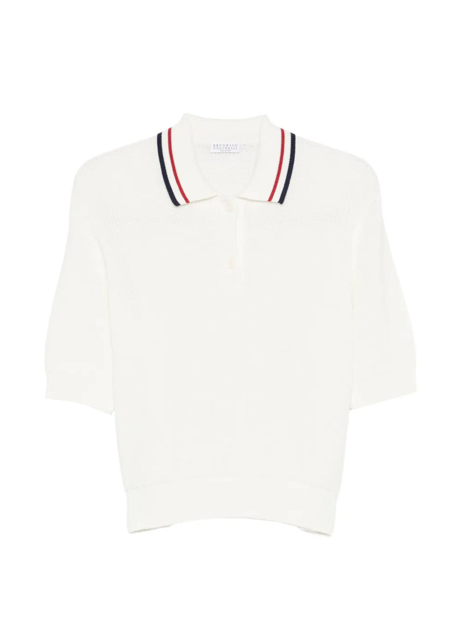 Brunello Cucinelli Cotton 100% polo in white